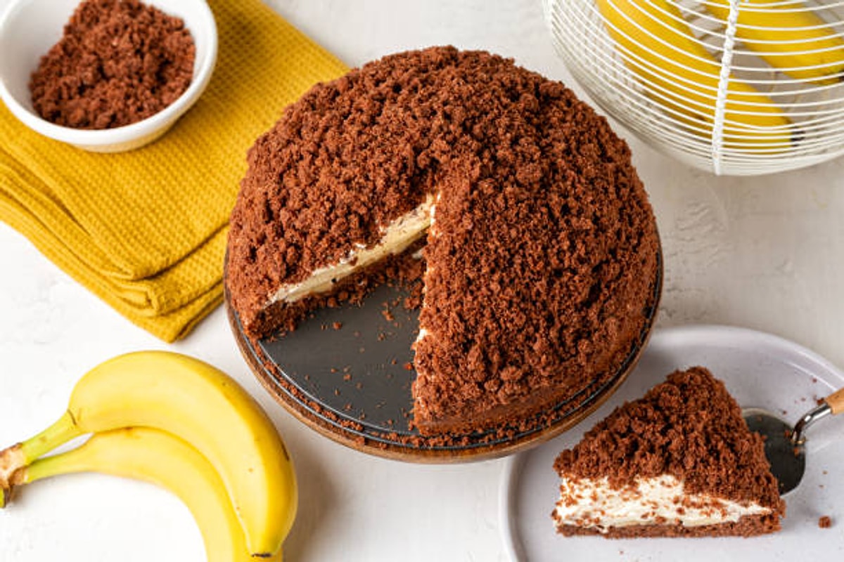 Banánový koláč s kakaom: Bez cukru a múky!